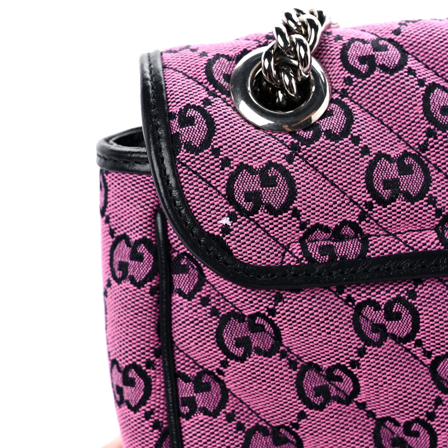Monogram Multicolor Matelasse Diagonal Floral Embroidered Small GG Marmont Shoulder Bag Pink Blue Ivory Green Lilac