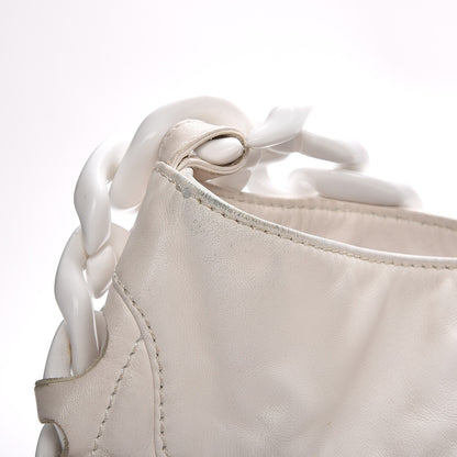Chanel Calfskin Modern Chain Rhodoid Hobo White 10 of 11