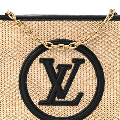 Louis Vuitton Raffia Calfskin Monogram Giant Pouch 7 of 9