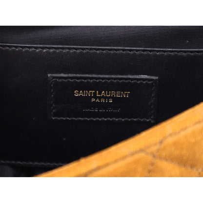 Saint Laurent Suede Tri-Quilt Monogram Medium College Bag Ochre 6 of 10