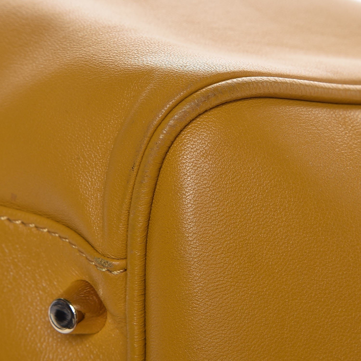 Burberry Calfskin Haymarket Check Small Canterbury Tote Yellow 12 of 12