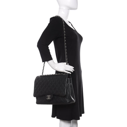 Chanel Caviar Quilted Maxi Double Flap Black 2 of 13