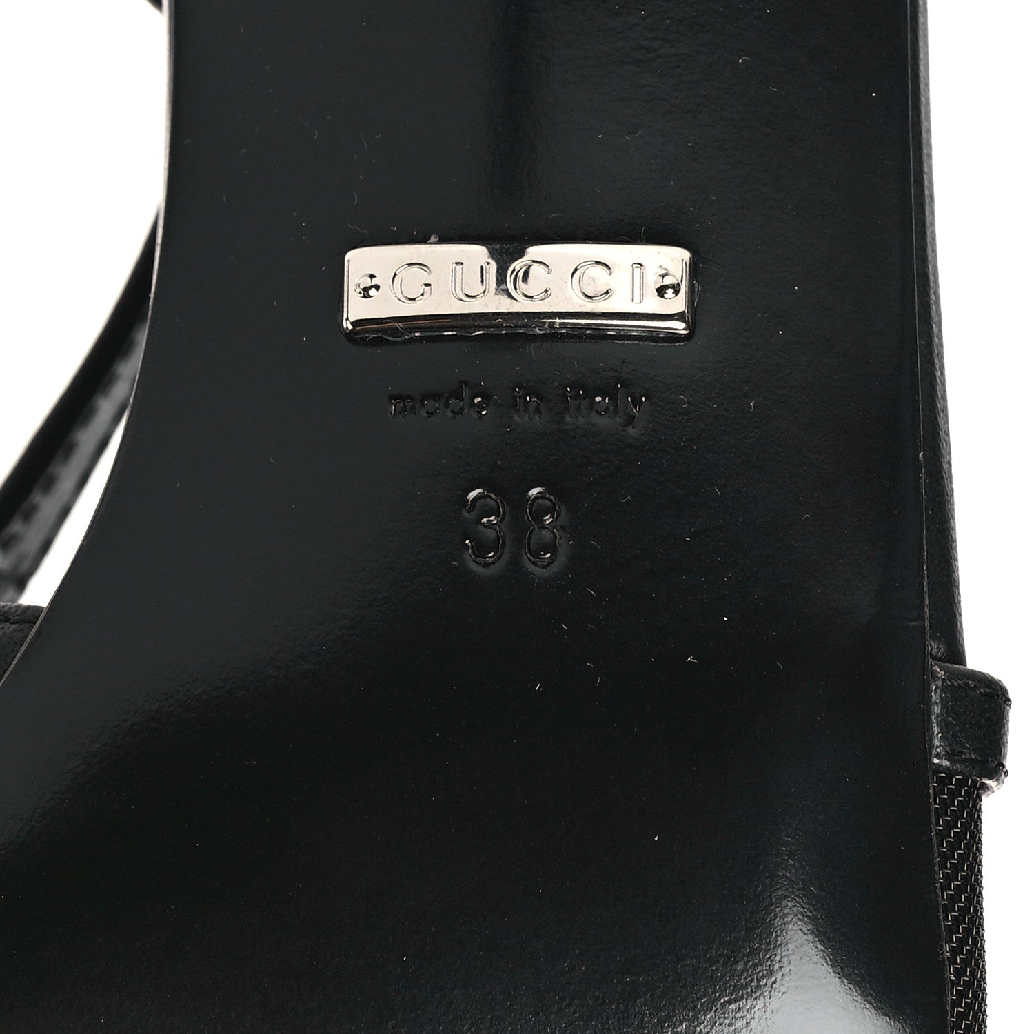 Gucci Tela Retino Nappa Charlotte Crystal GG Monogram Square G 75mm Slingback Pumps 38 Black 7 of 9