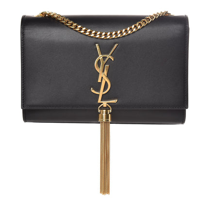 Saint Laurent Smooth Calfskin Smal Classic Monogram Kate Tassel Satchel Black 1 of 14