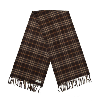 Burberry Cashmere Classic Check Fringe Scarf Caramel 3 of 5