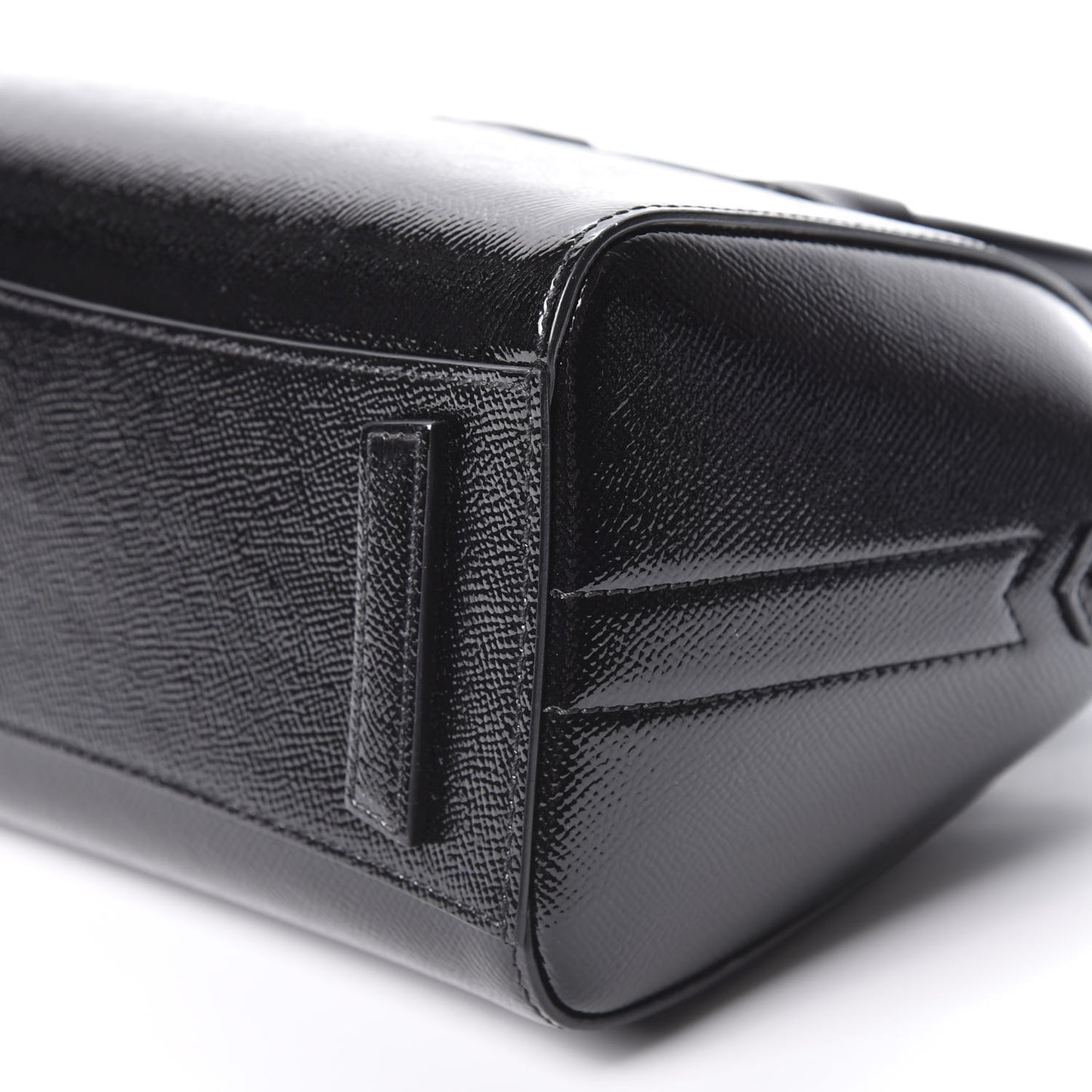 Textured Patent Calfskin Mini Antigona Black