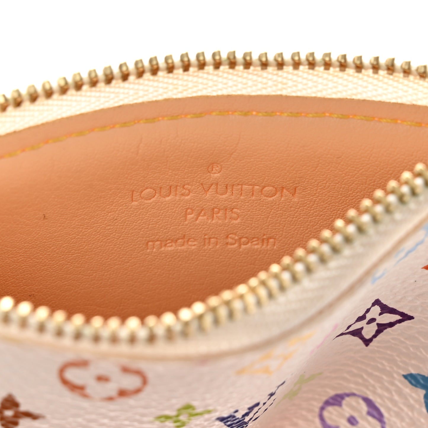 Monogram Multicolor Key Pouch White