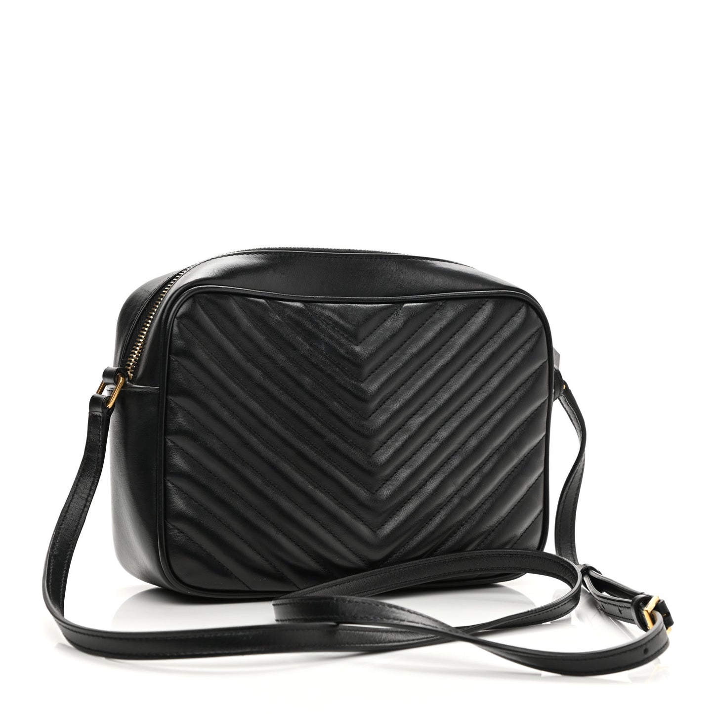 Calfskin Matelasse Monogram Lou Camera Bag Black