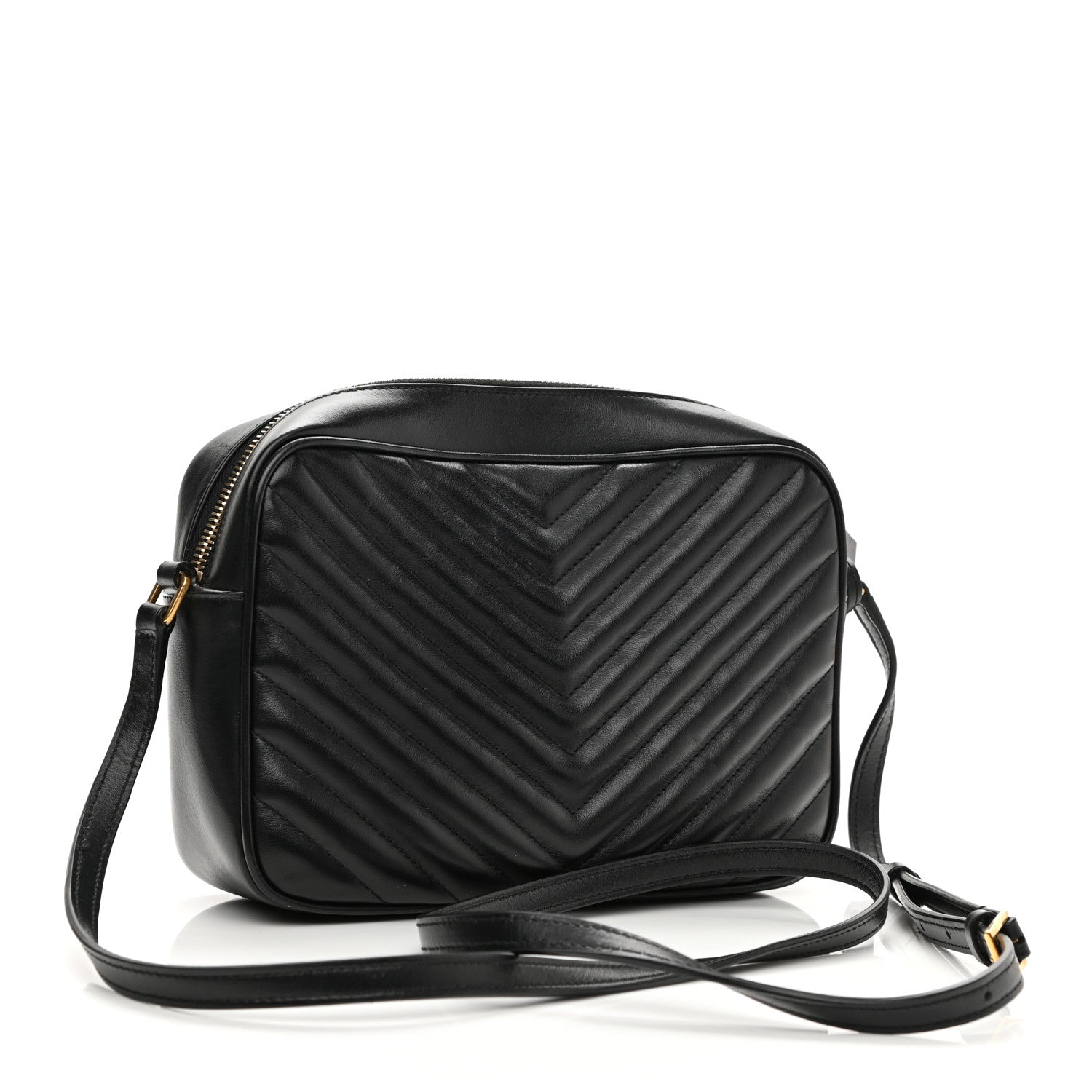 Saint Laurent Calfskin Matelasse Monogram Lou Camera Bag Black 3 of 10