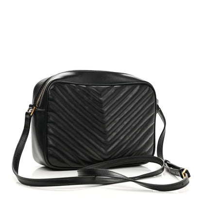 Saint Laurent Calfskin Matelasse Monogram Lou Camera Bag Black 3 of 10