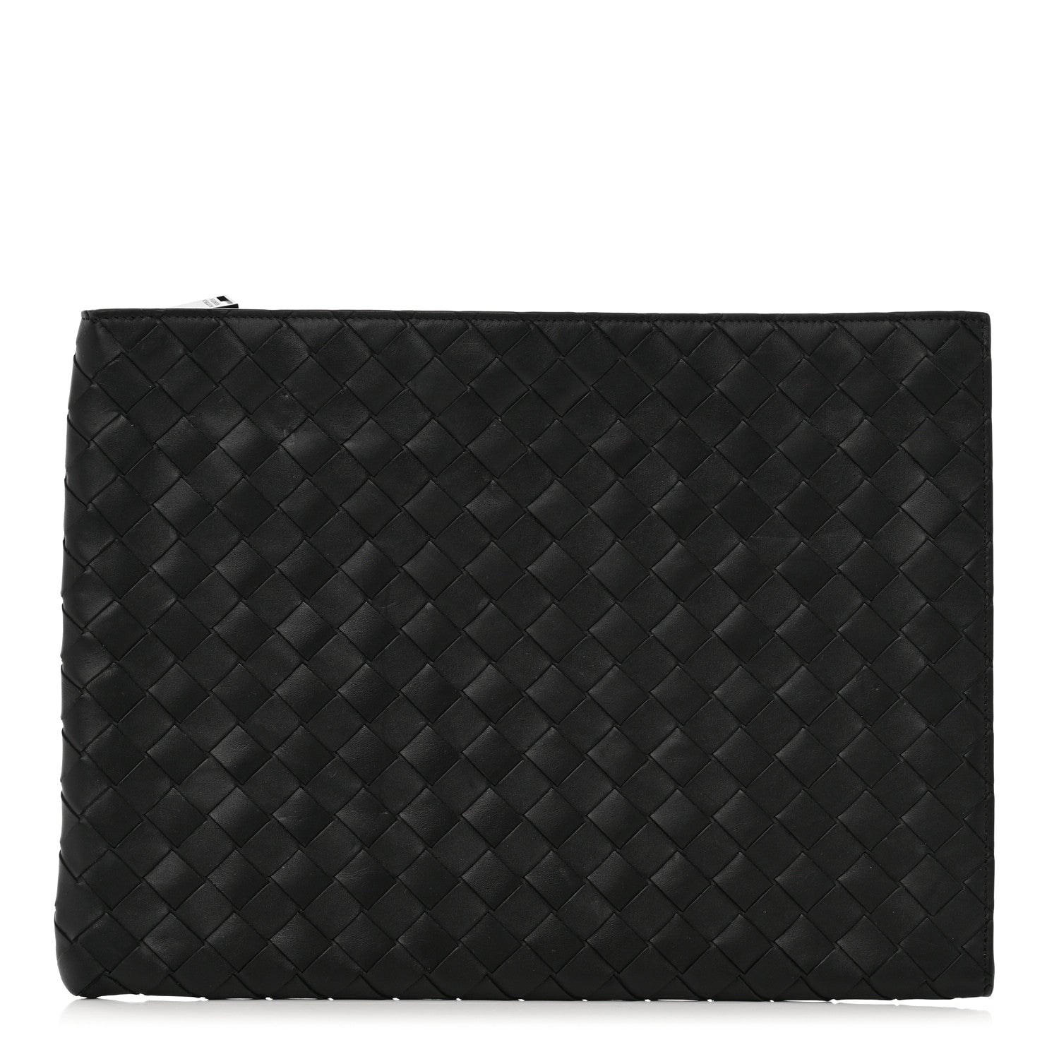 Bottega Veneta Nappa Intrecciato Flat Zip Pouch Black 1 of 6