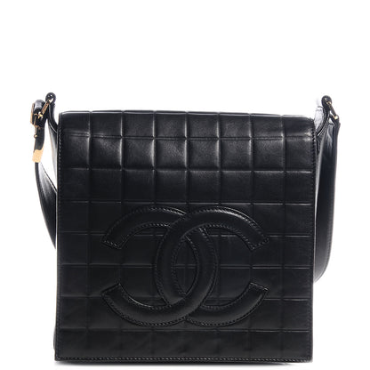 Chanel Lambskin Chocolate Bar Quilted CC Flap Black 1 of 8