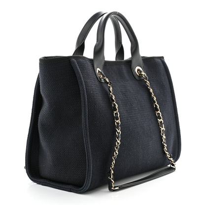 Chanel Mixed Fibers Small Deauville Tote Black 4 of 11