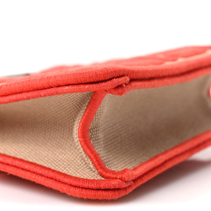 Fendi Canvas Vitello Volanato FF Embroidered Pico Peekaboo Charm Sand Tulipano 8 of 9