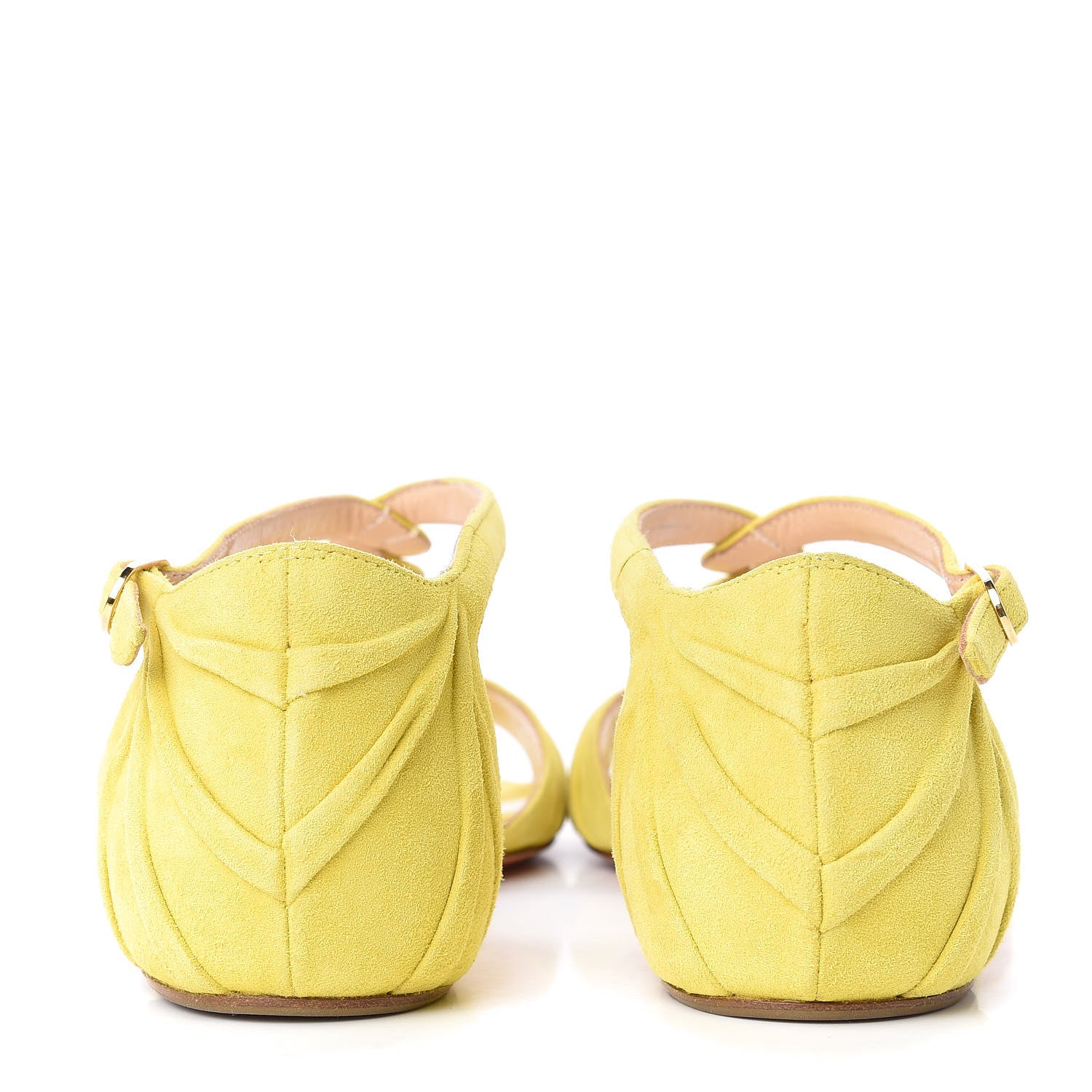 Christian Louboutin Veau Velours Braided Jazzy Doll T-Strap Flat Sandals 37 Anis 7 of 9