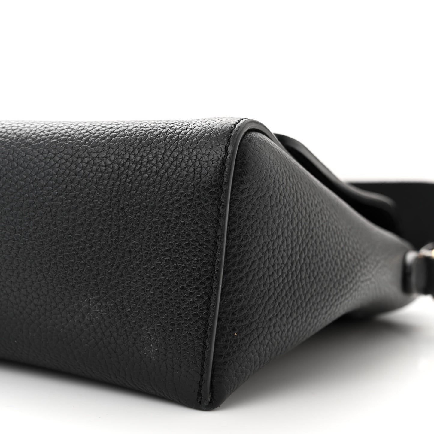 Grainy Calfskin Vintage Check Note Crossbody Bag Black