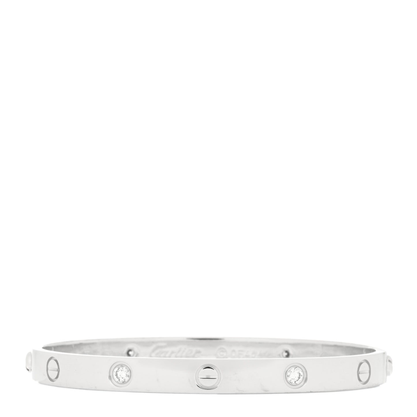 18K White Gold 4 Diamond LOVE Bracelet 18