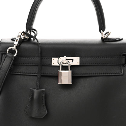 Hermes Swift Kelly Retourne 25 Black 8 of 11