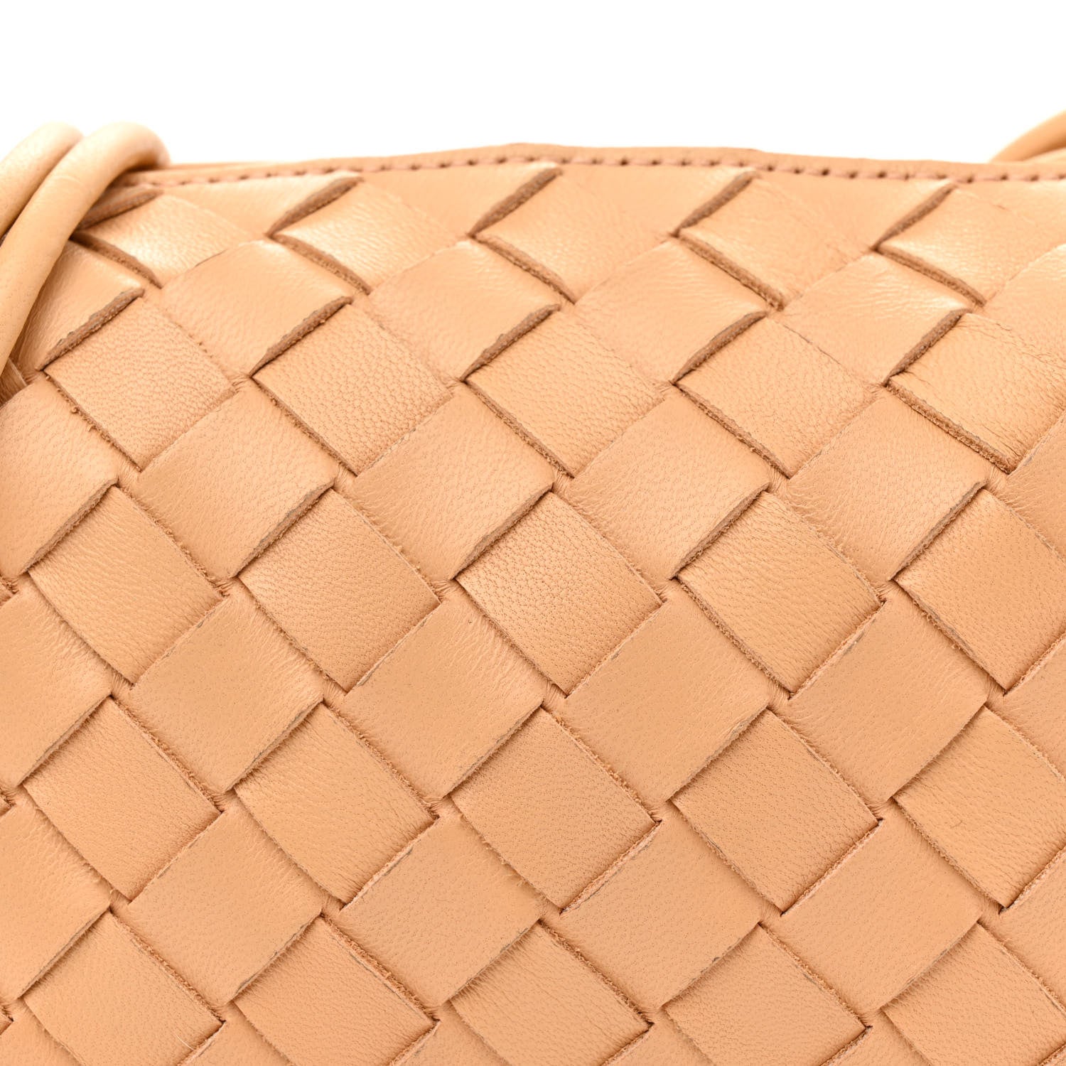 Bottega Veneta Nappa Intrecciato Mini Loop Camera Bag Almond 7 of 11