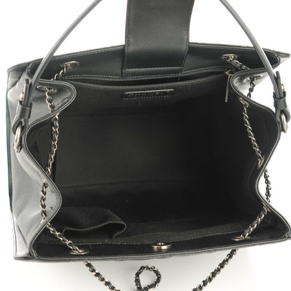 Chanel Caviar Quilted Large CC Bucket Bag Black 5 of 7