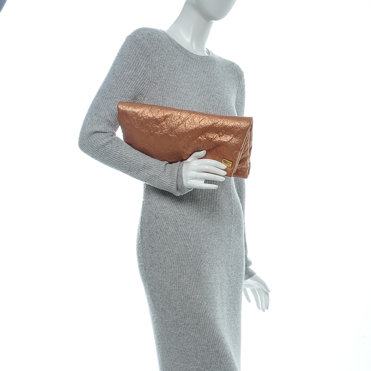 Louis Vuitton Jacquard Quilted Monogram Limelight Clutch GM Rose Gold 2 of 6