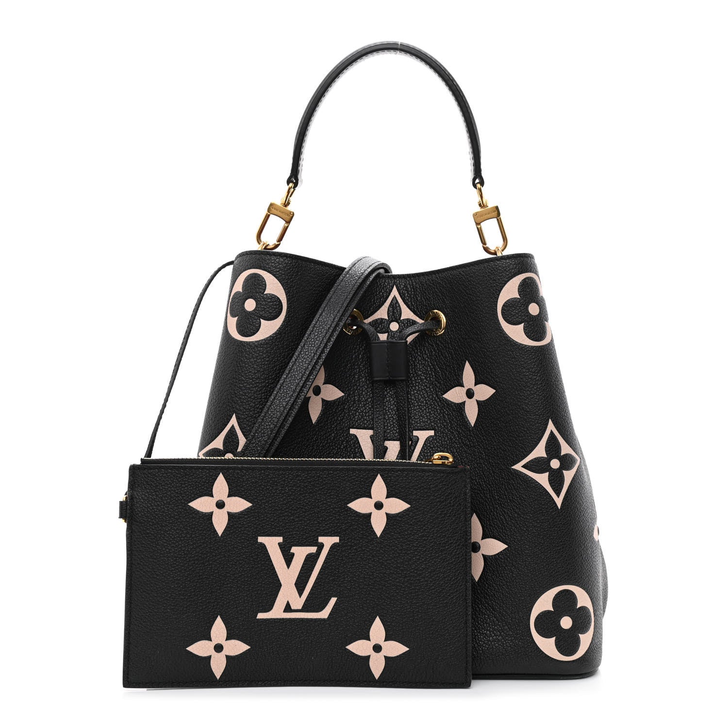 Louis Vuitton Empreinte Monogram Giant Neonoe MM Black Beige 1 of 13
