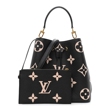 Louis Vuitton Empreinte Monogram Giant Neonoe MM Black Beige 1 of 13
