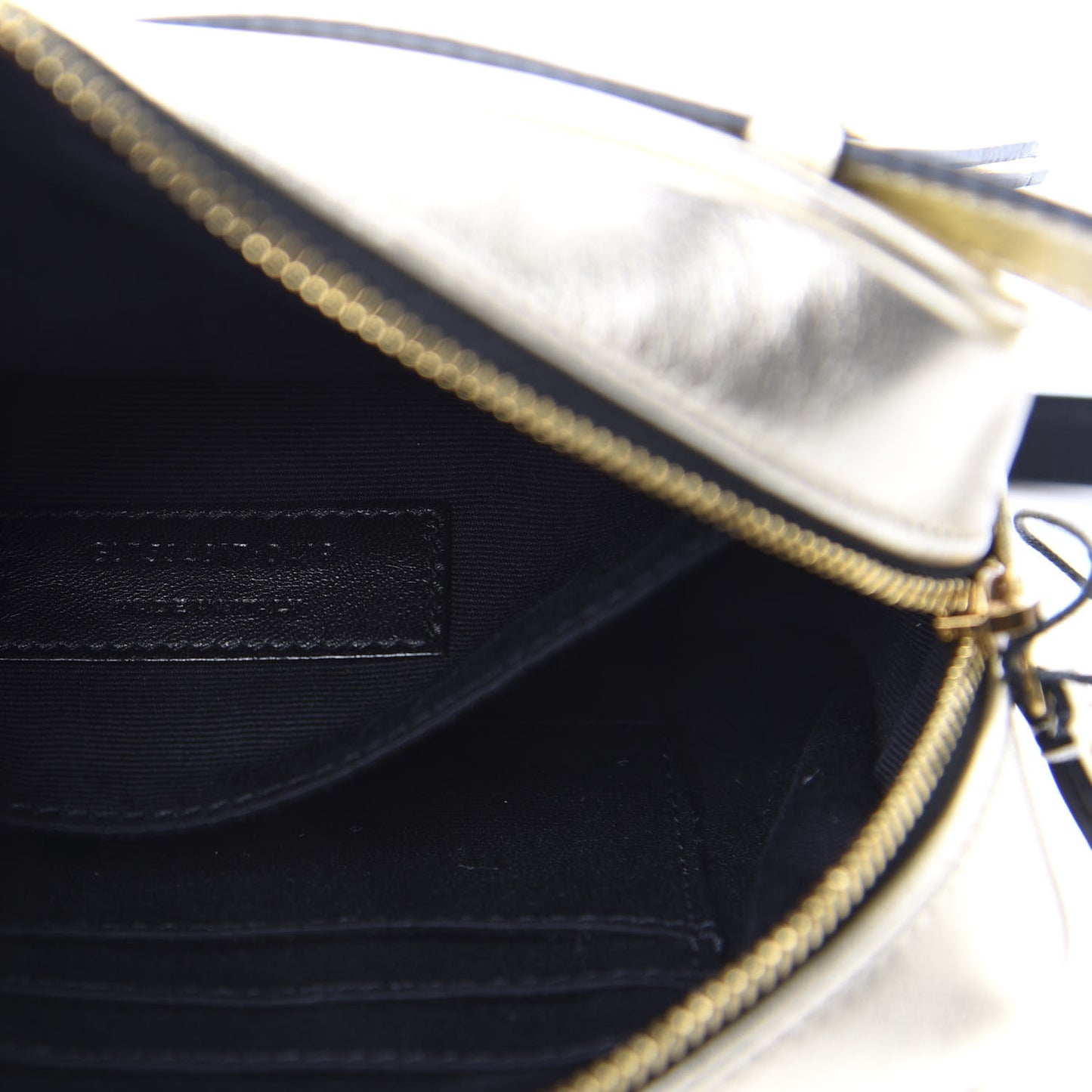 Metallic Calfskin Matelasse Monogram Lou Belt Bag Platino