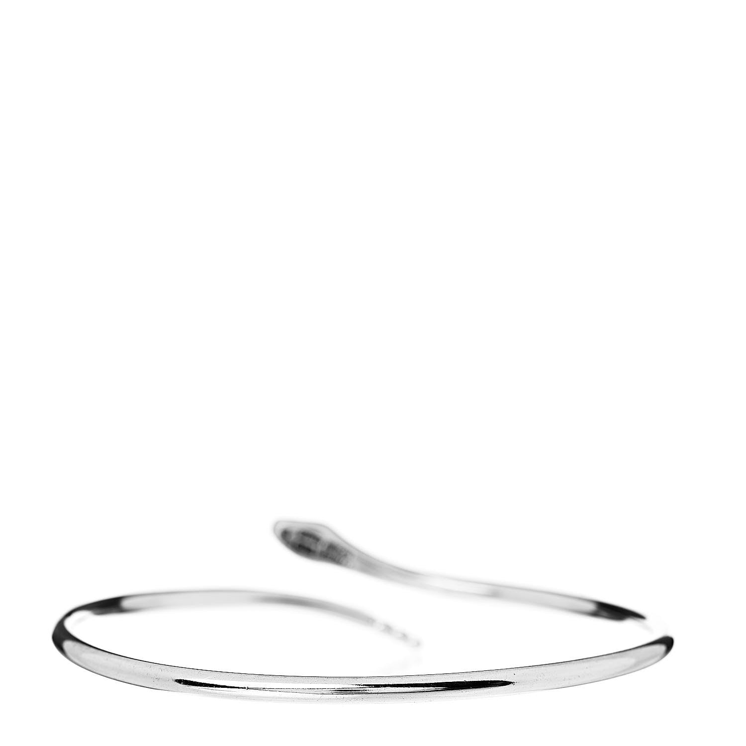 Tiffany Sterling Silver Elsa Peretti Snake Bangle Bracelet 3 of 4