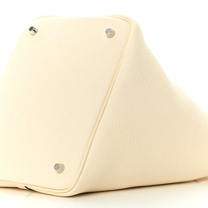 Hermes Taurillon Clemence Swift Eclat Picotin Lock 22 MM Nata Sesame 10 of 13