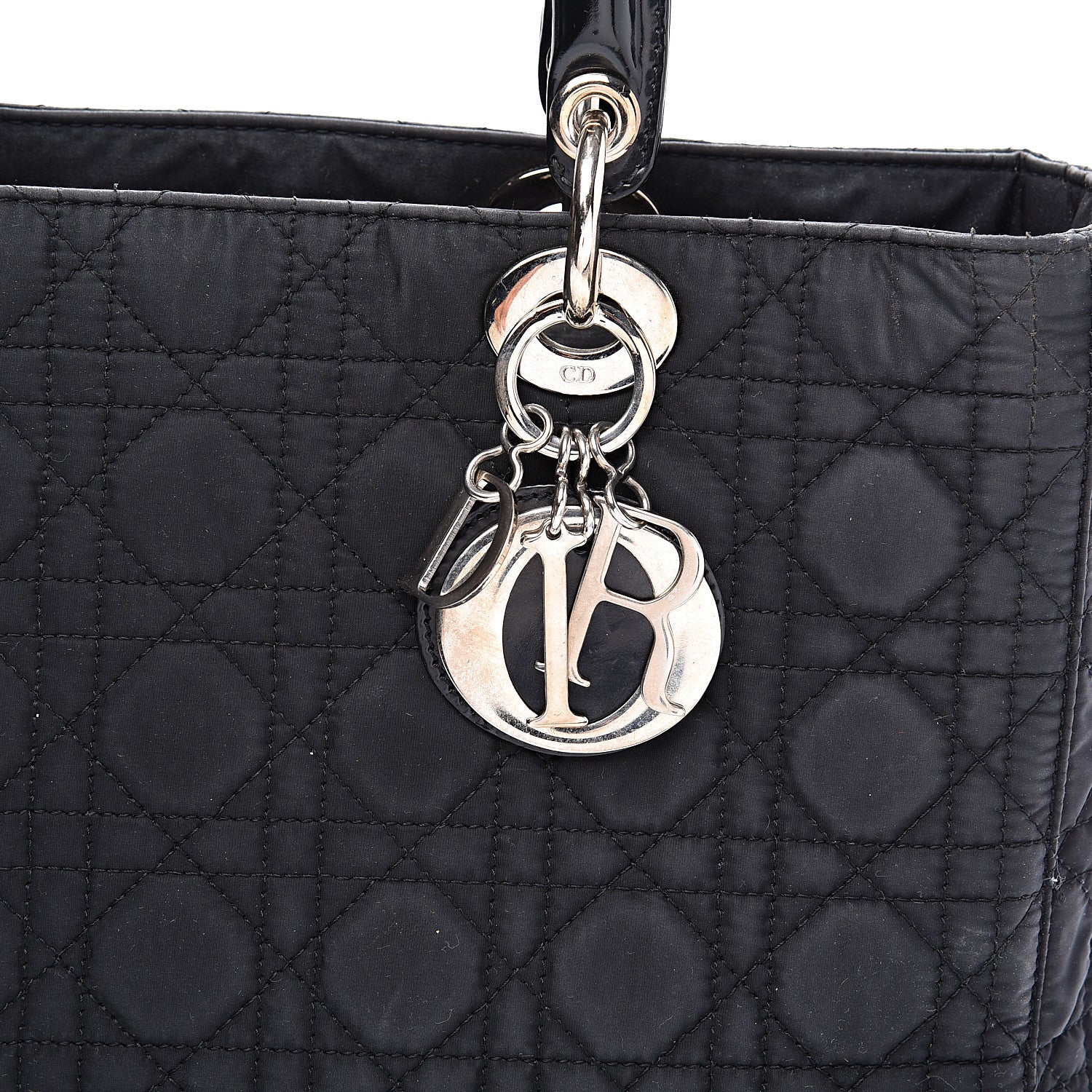 Christian Dior Nylon Cannage Large Lady Dior Black 11 of 12