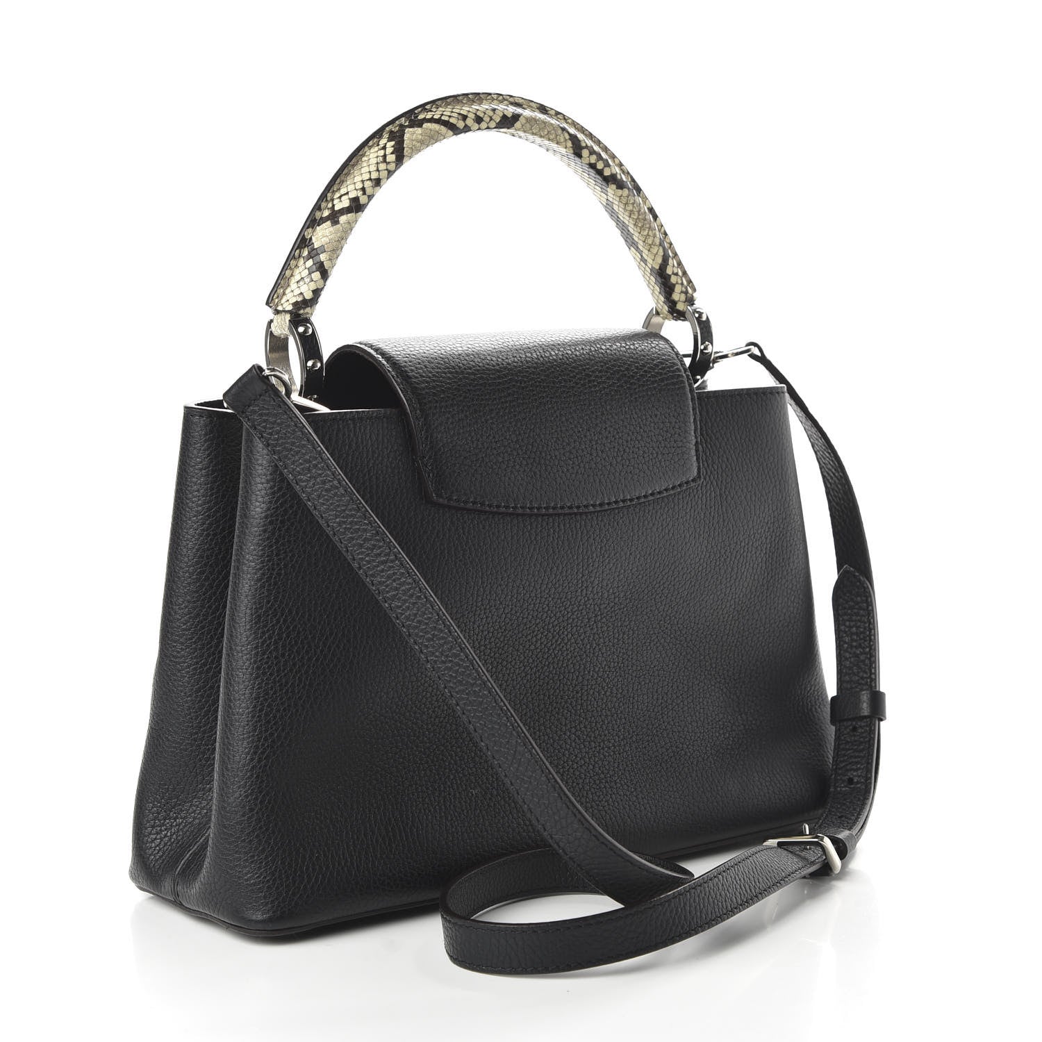 Louis Vuitton Taurillon Ayers Capucines PM Black 3 of 9