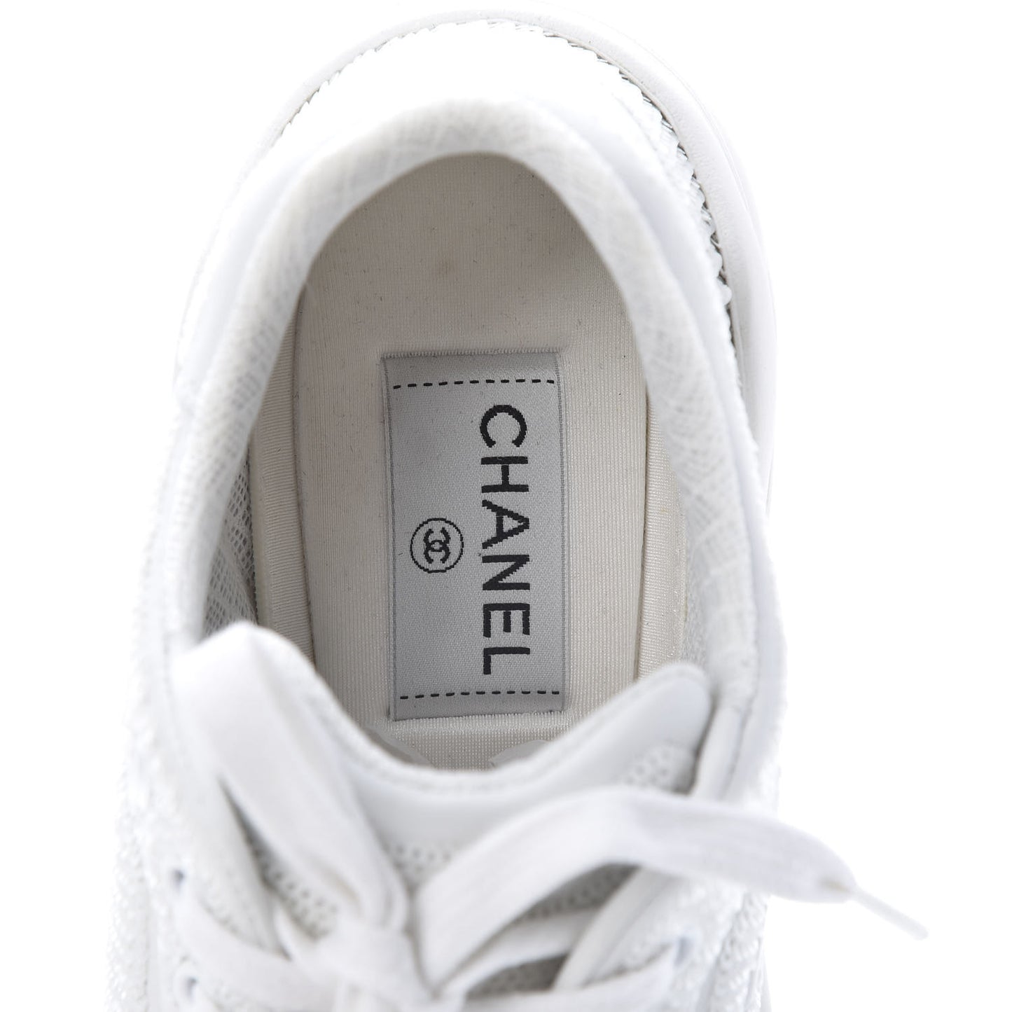 Sequin CC Sneakers 38.5 White