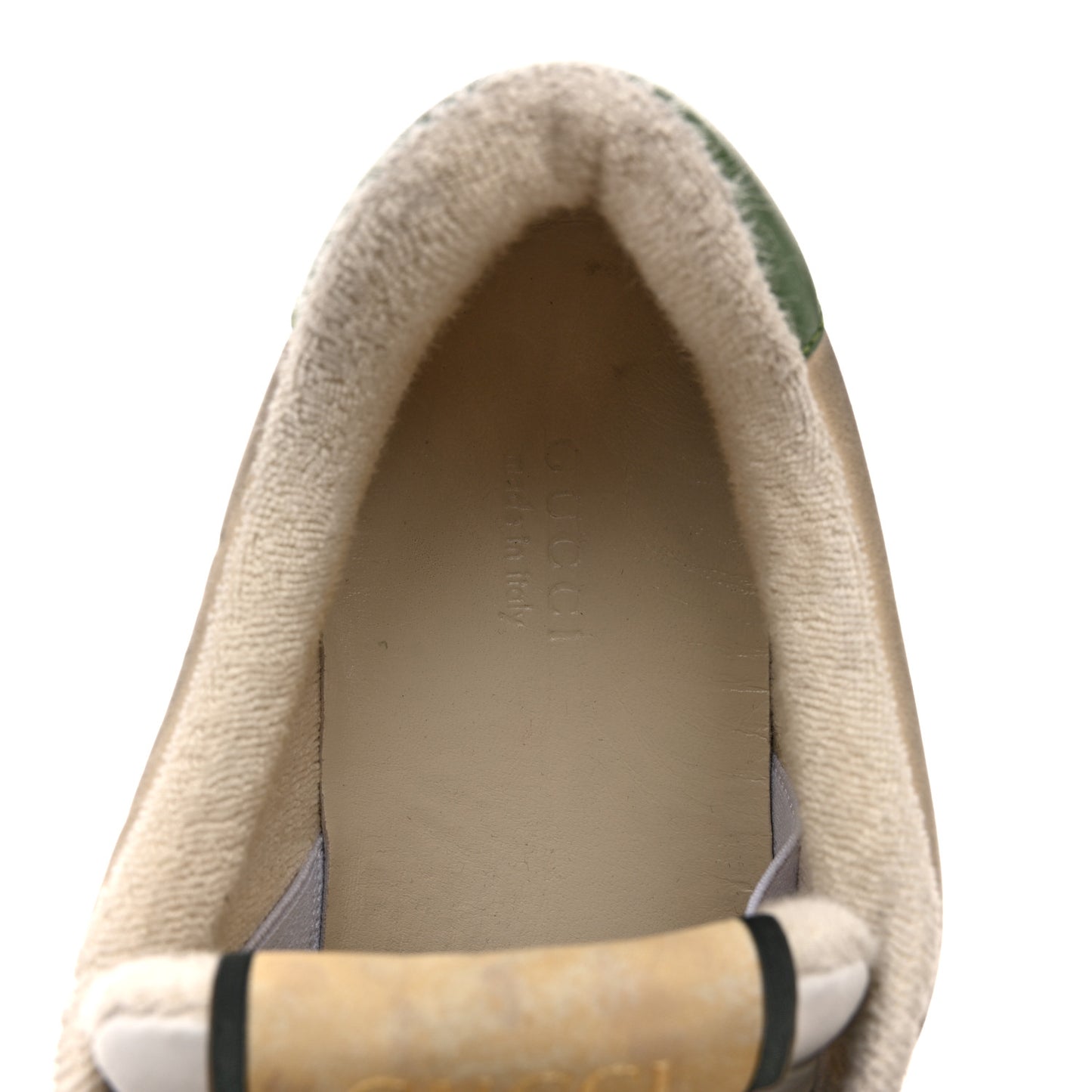 GG Monogram Nubuck Web Womens Screener Sneakers 39 New Sand Dusty Milk Vintage Green 38 New Sand Dusty Milk Vintage Green