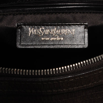 Saint Laurent Lizard Embossed Nubuck Large Muse Brown 5 of 7