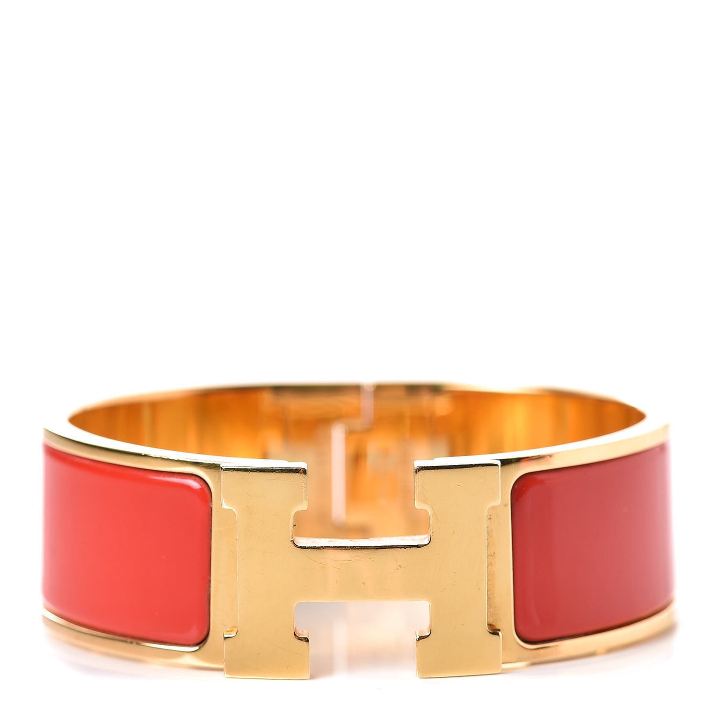 Enamel Wide Clic Clac H Bracelet PM Red