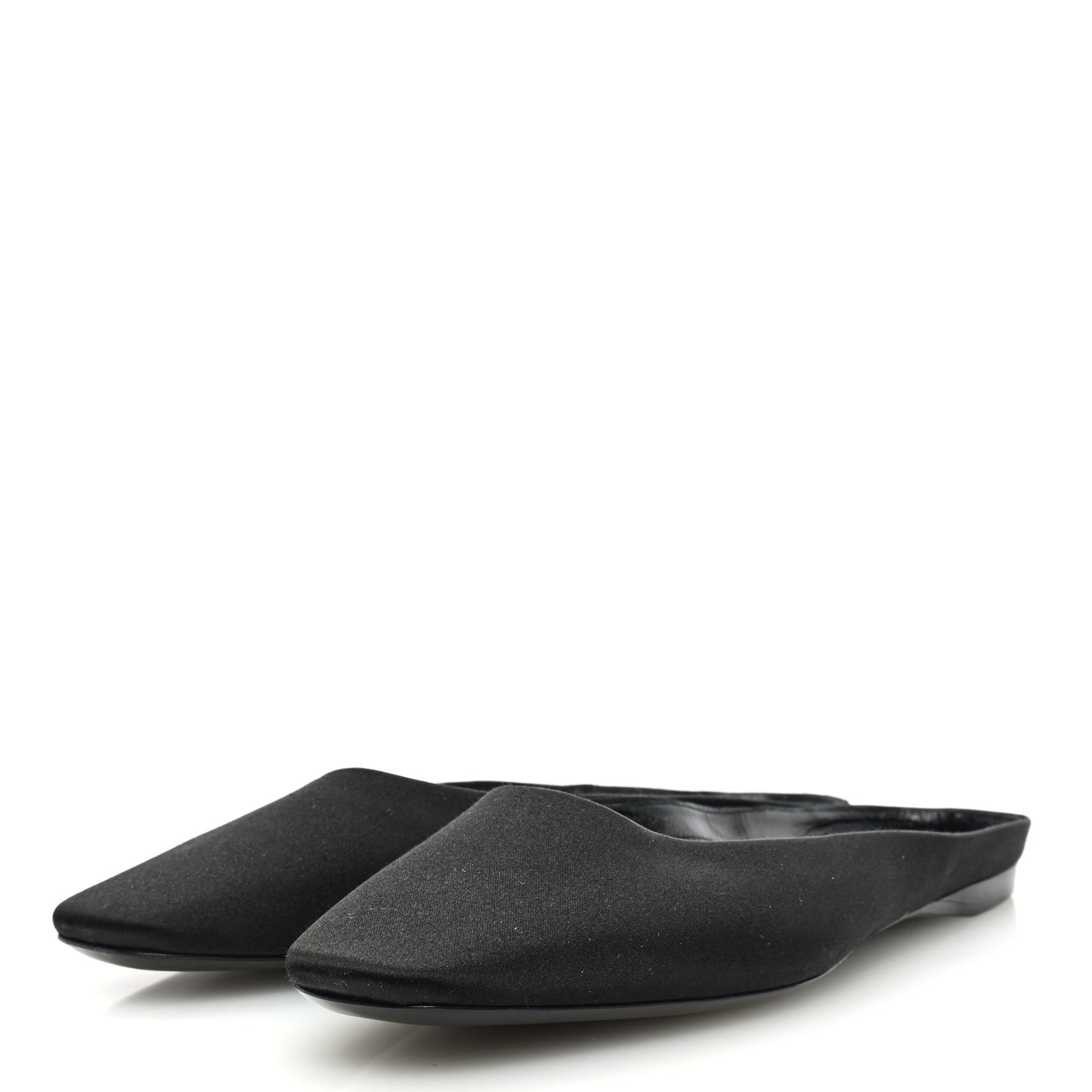 Crepe Satin Lido Slip On Mule 37 Black