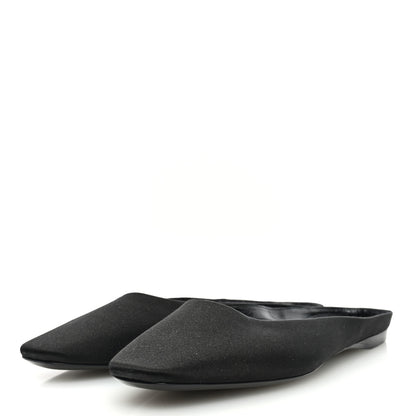 Saint Laurent Crepe Satin Lido Slip On Mule 37 Black 2 of 8