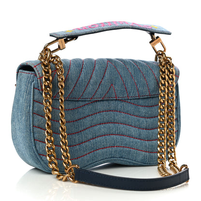 Louis Vuitton Denim New Wave Chain MM Blue 3 of 13
