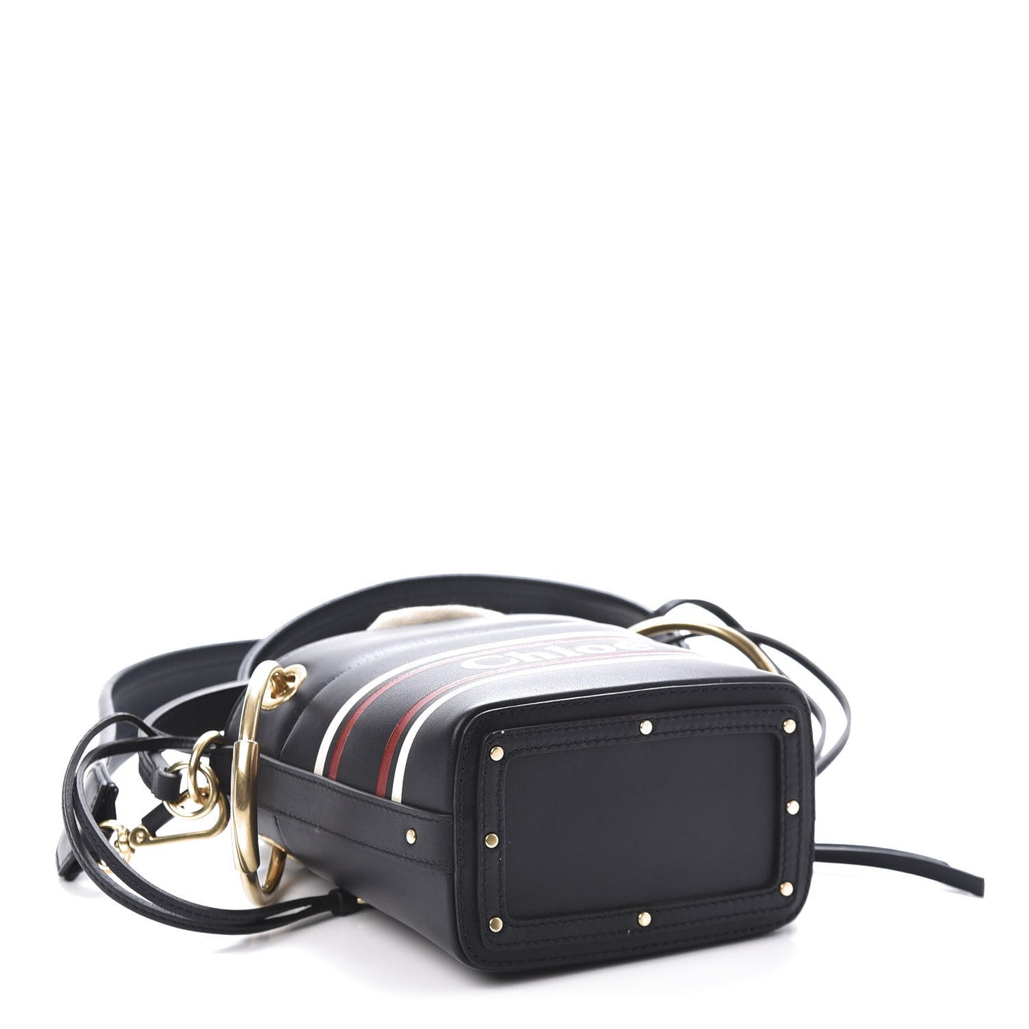 Smooth Calfskin Logo Mini Roy Bucket Bag Full Blue