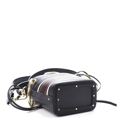Chloe Smooth Calfskin Logo Mini Roy Bucket Bag Full Blue 4 of 9