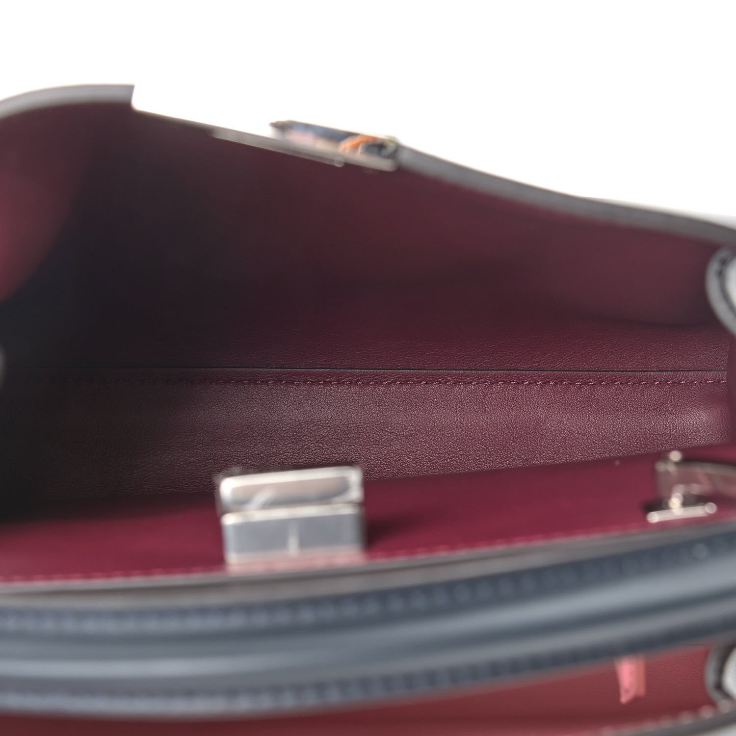 Fendi Vitello Medium Peekaboo Iconic Essentially Satchel Blue Notte Flamingo Black Cherry 7 of 12