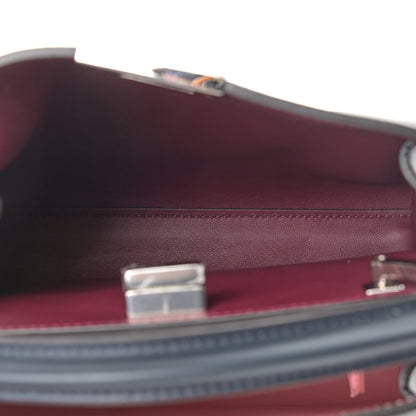 Fendi Vitello Medium Peekaboo Iconic Essentially Satchel Blue Notte Flamingo Black Cherry 7 of 12