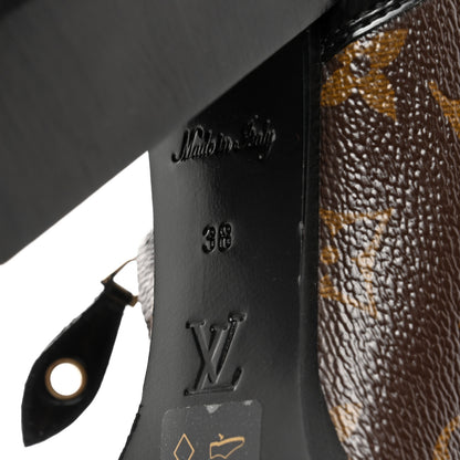 Louis Vuitton Patent Calfskin Monogram Star Trail Ankle Boots 38 Black 7 of 9