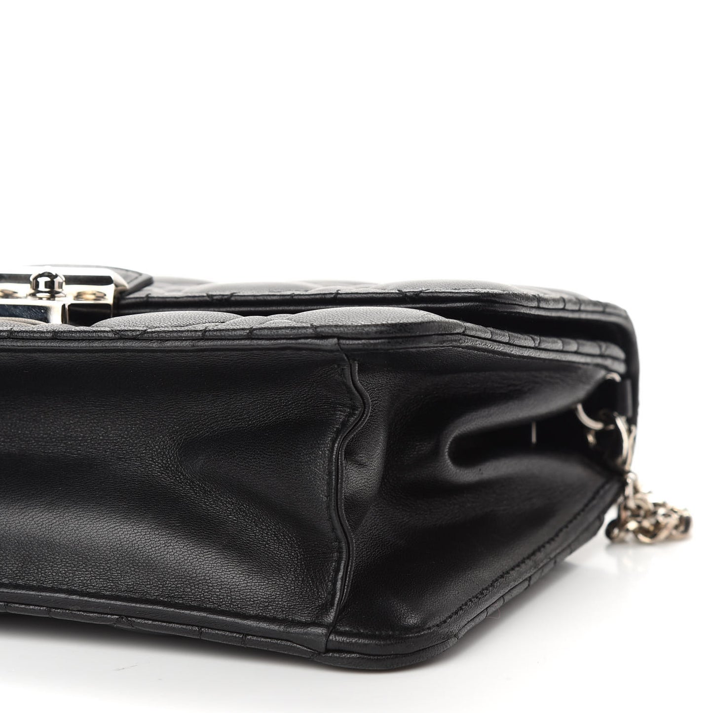 Lambskin Cannage Miss Dior Promenade Pouch Black