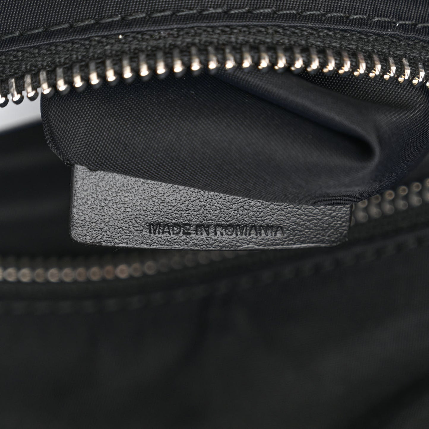 Calfskin Logo Embossed Backpack Charcoal Grey