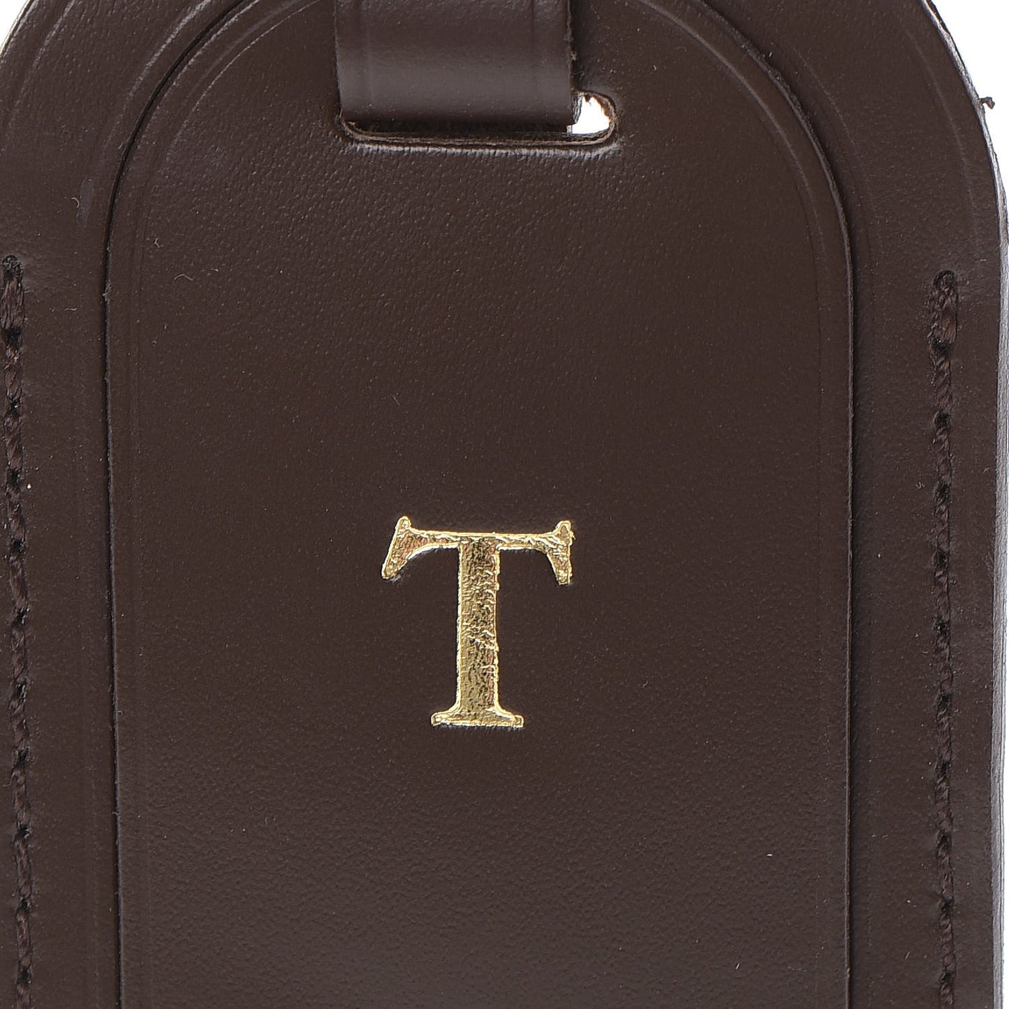 Calfskin Luggage Tag Ebene