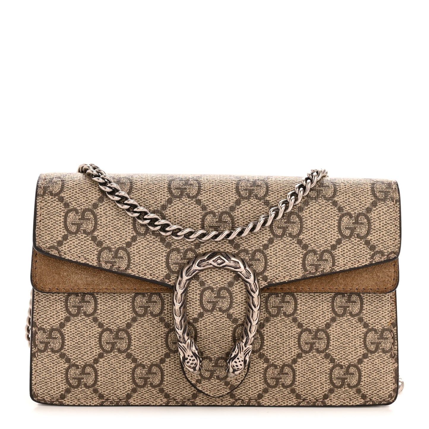 GG Supreme Monogram Super Mini Dionysus Shoulder Bag Taupe