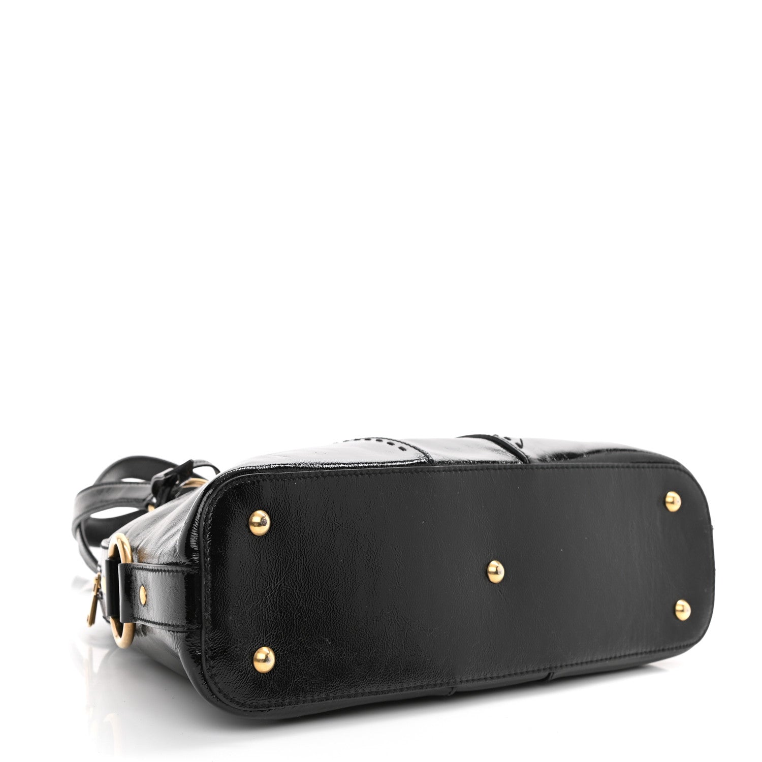 Saint Laurent Textured Patent Calfskin Medium Muse Black 7 of 20