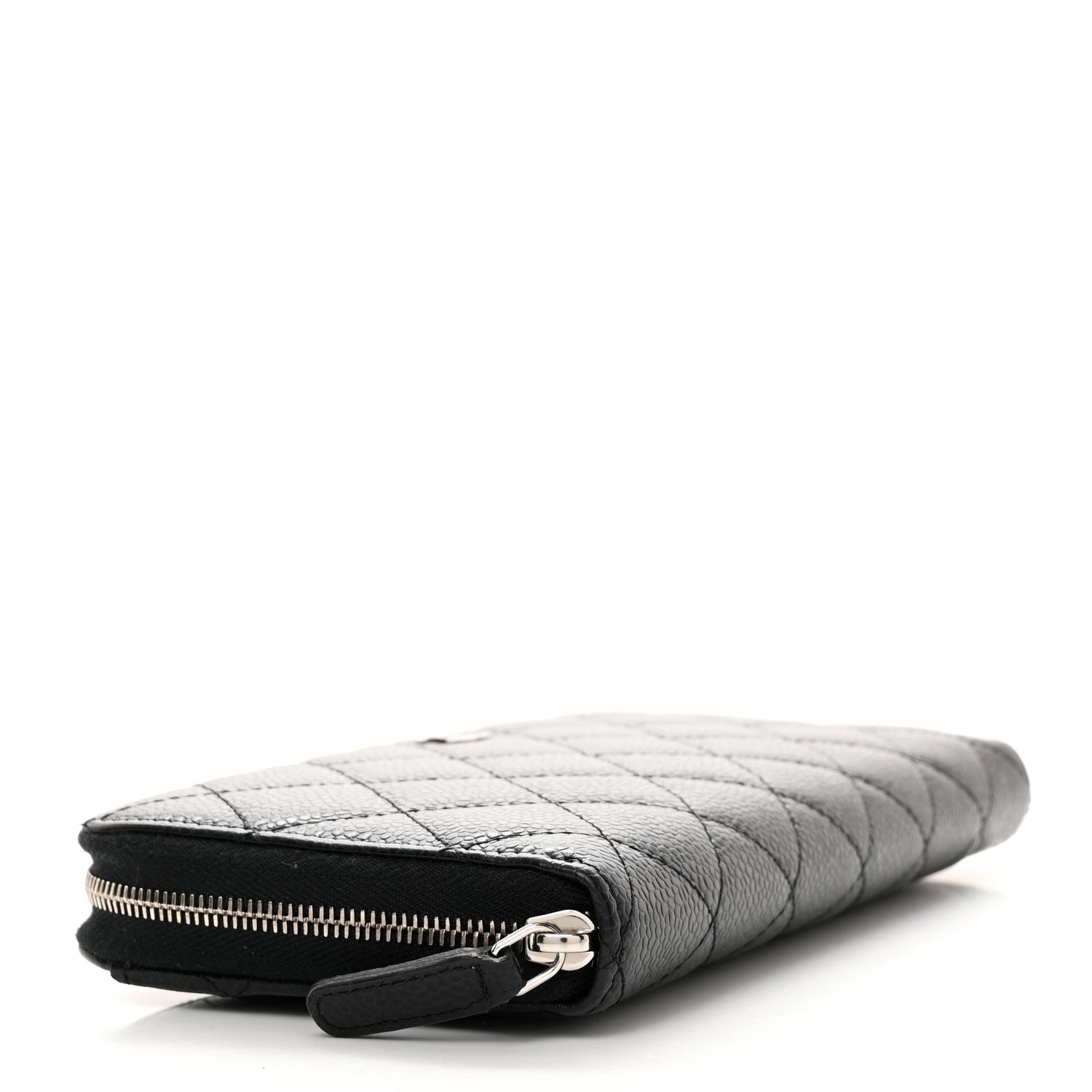 Chanel Caviar Quilted Large Gusset Zip Around Wallet Black 4 of 9